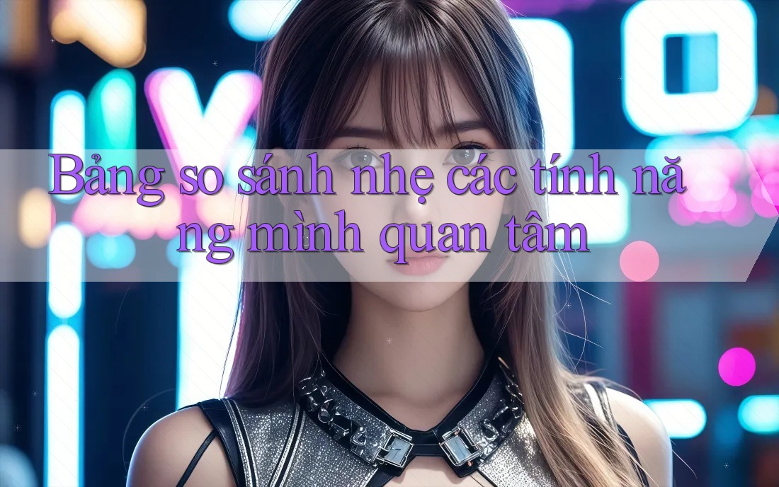 Bảng so sánh nhẹ các tính năng mình quan tâm Bảng so sánh nhẹ các tính năng mình quan tâm