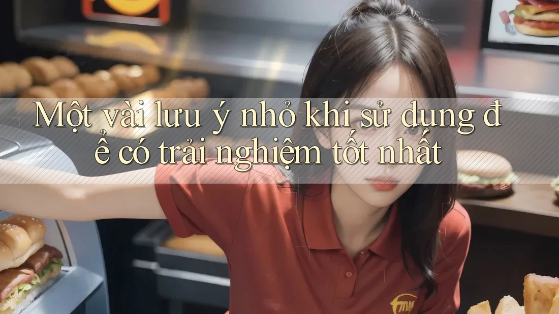 Một vài lưu ý nhỏ khi sử dụng để có trải nghiệm tốt nhất Một vài lưu ý nhỏ khi sử dụng để có trải nghiệm tốt nhất